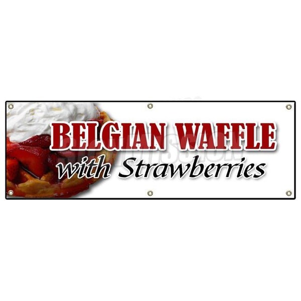 BELGIAN WAFFLE WITH STRAWBERRIES DECAL sticker whip cream breakfast